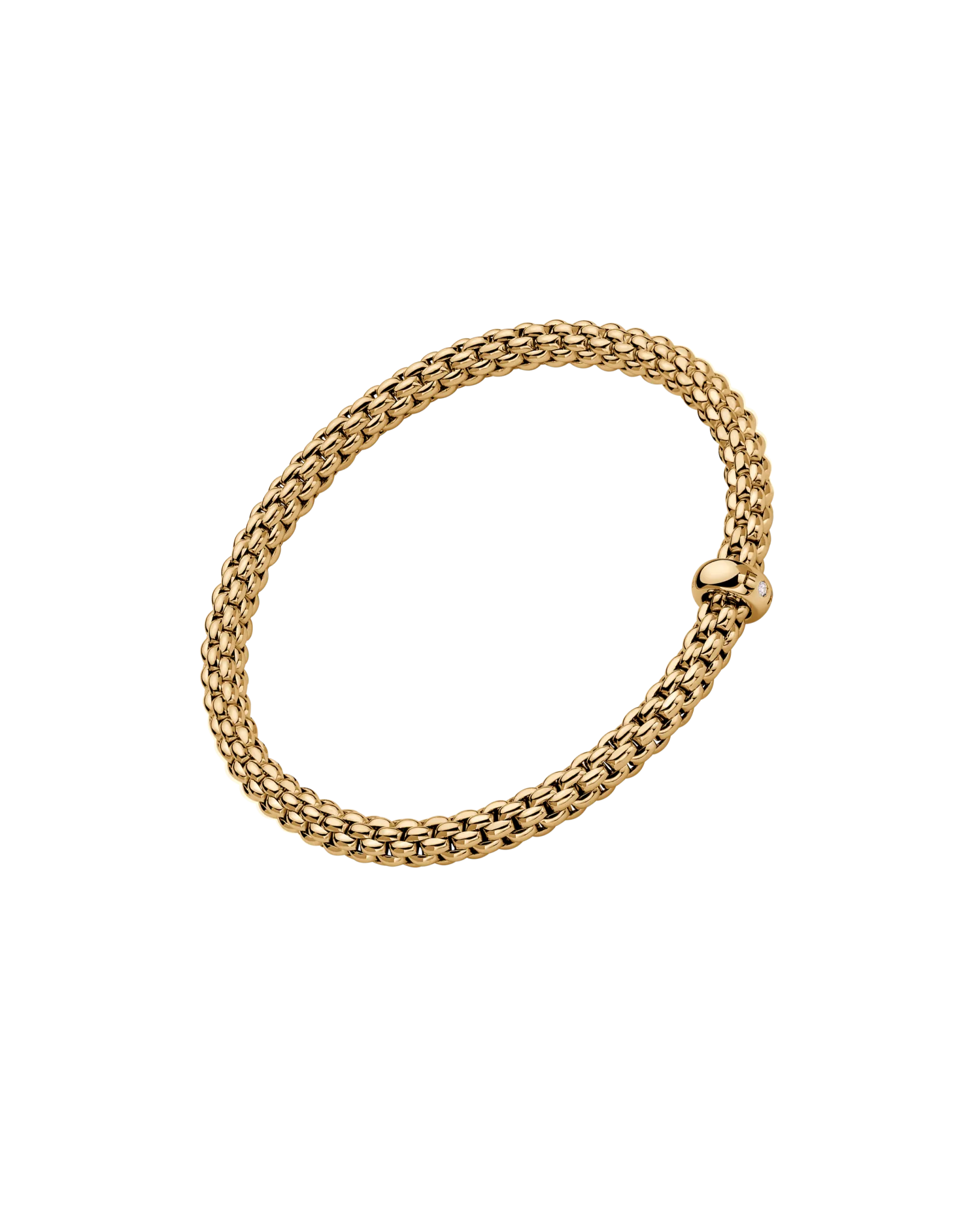 Solo collection Flex'it bracelet with a white diamond by Fope