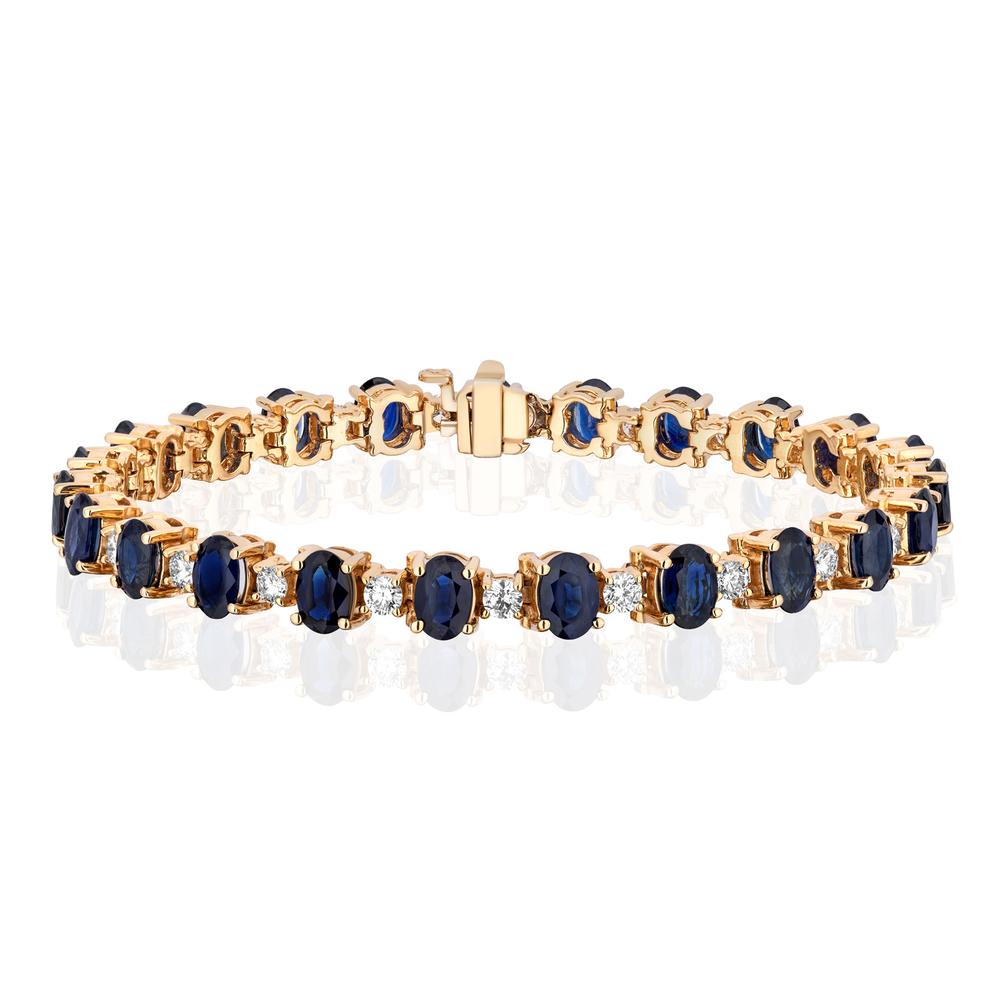 Sapphire and Diamond Tennis Bracelet