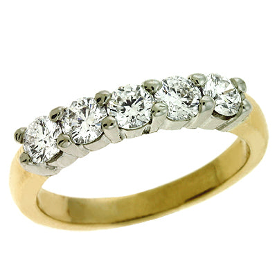 Yellow & White Gold Diamond Band