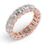 Rose Gold Emerald Cut Eternity Band