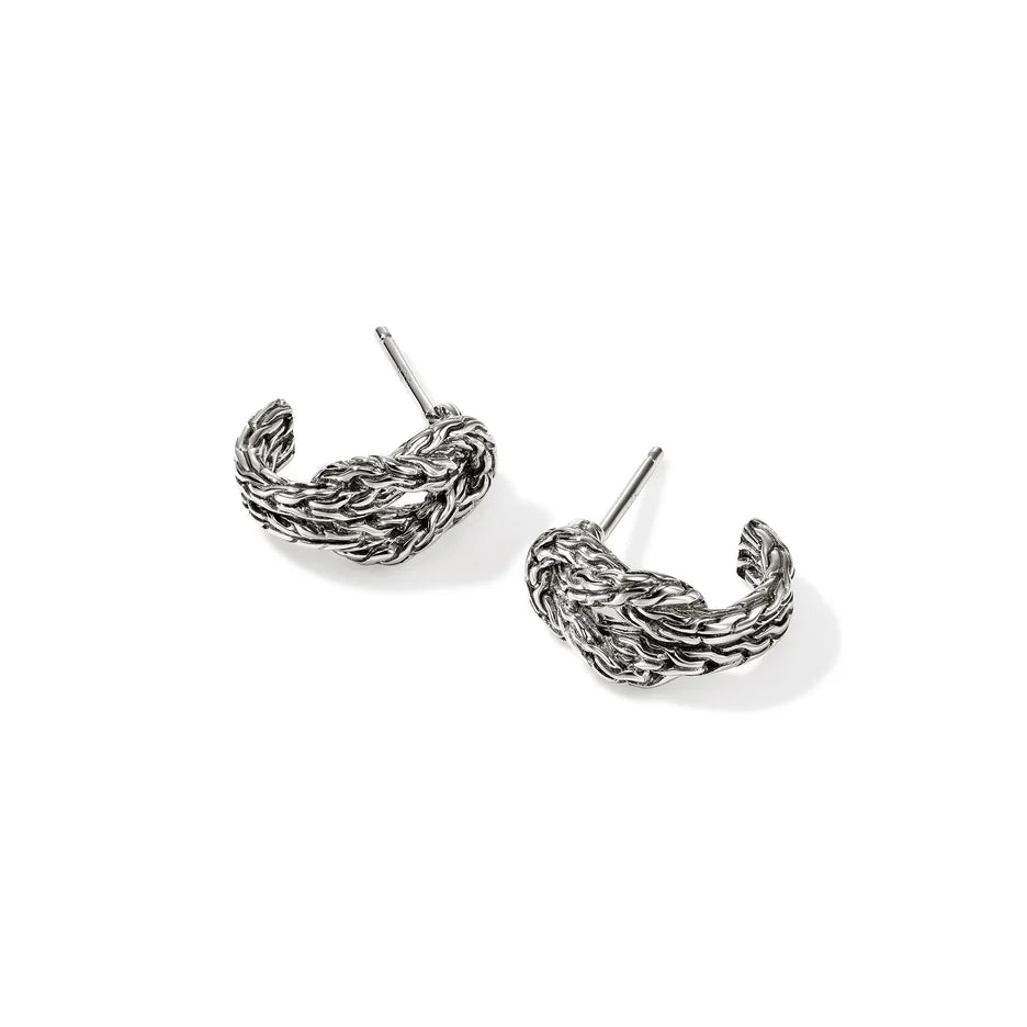 Love Knot Hoop Earring, Sterling Silver, 13MM by John Hardy