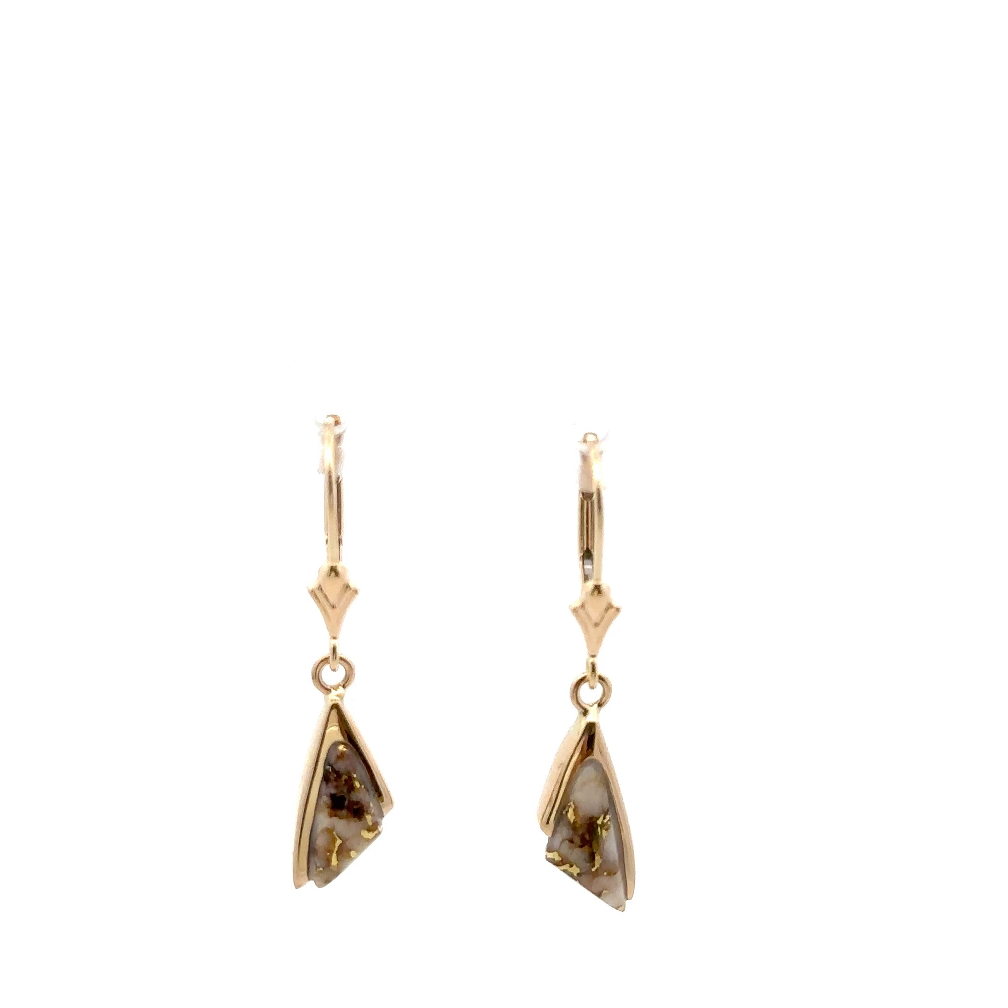 Natural Gold Quartz Earrings by Orocal