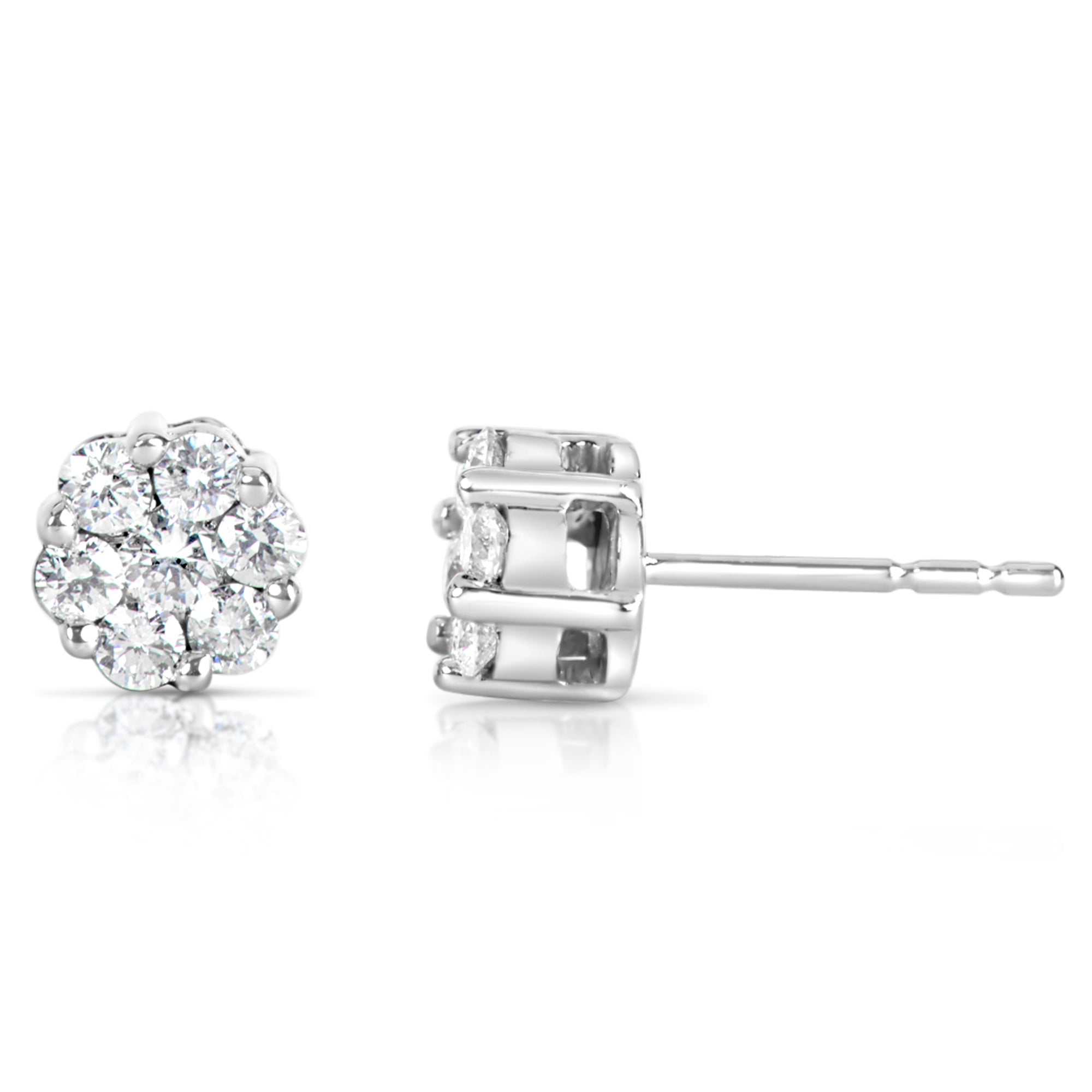 .5ctw Diamond Cluster Studs