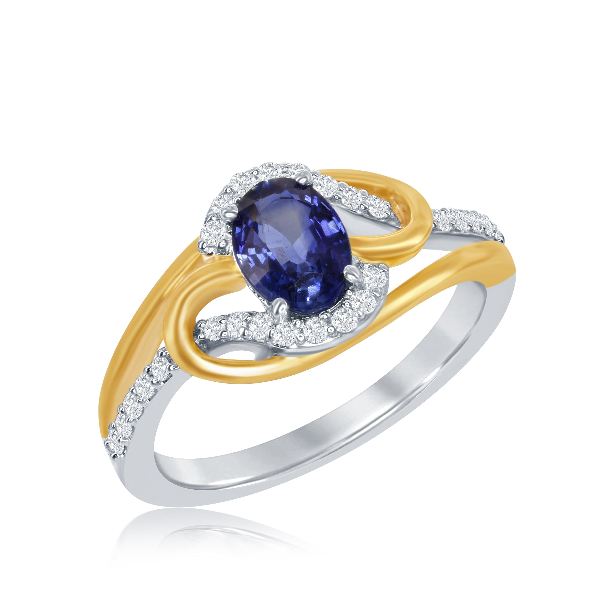 Two-Tone Sapphire Ring