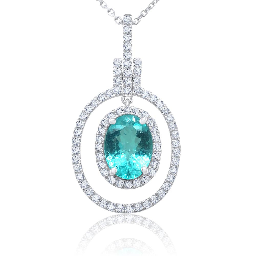 GIA Certified Paraiba Tourmaline Pendant