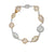 Multi-shaped Linked Diamond Pave Bracelet In 18K Tricolor Gold