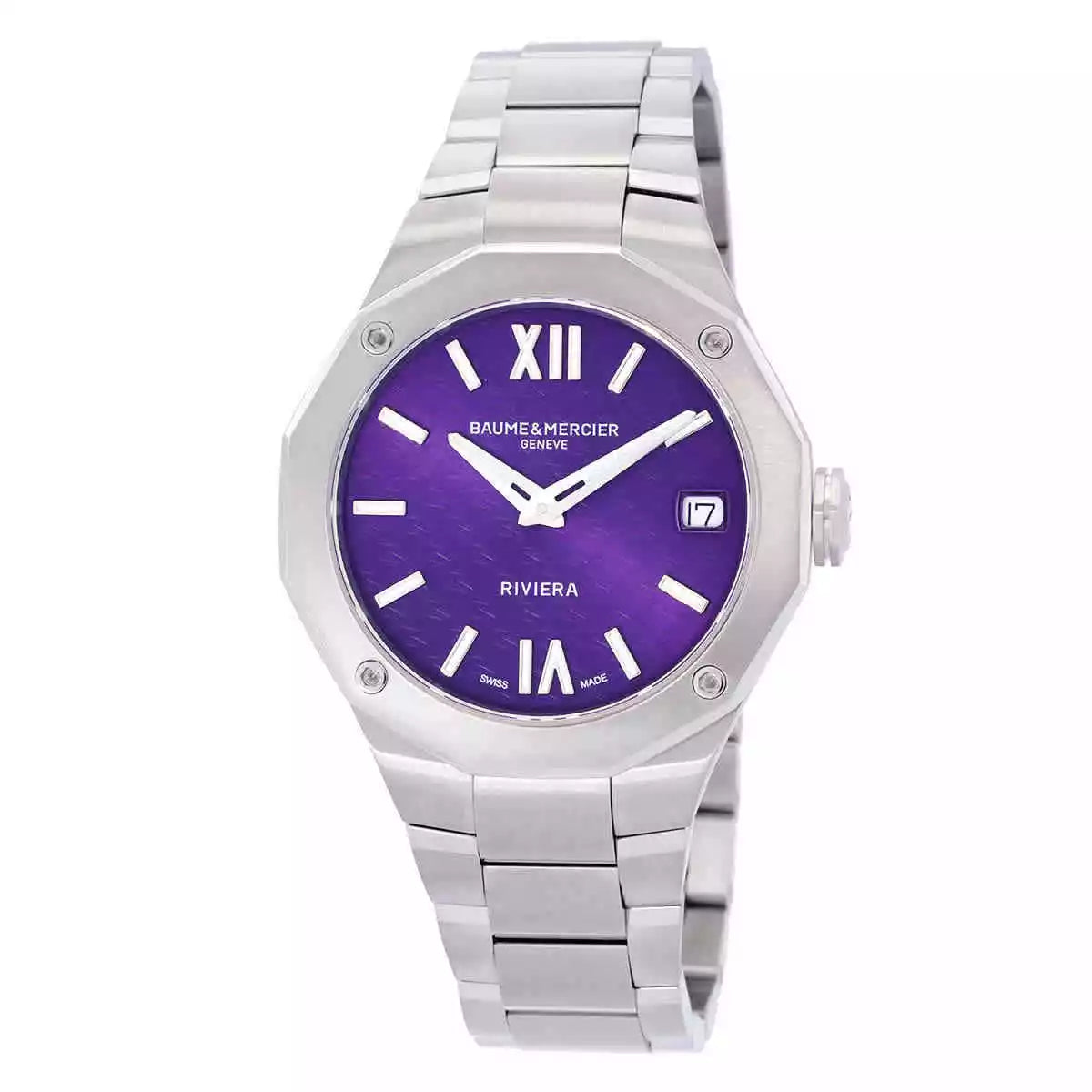 Riviera Quartz Purple Dial Ladies Watch (M0A10728) by Baume & Mercier