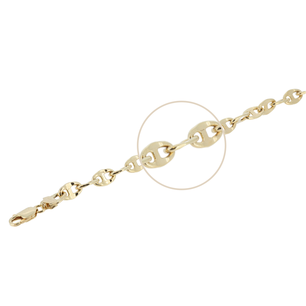 14kt gold store mariner link chain