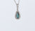 Natural Alexandrite Tear-Drop Halo Pendant In 18Kt White Gold