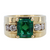 Men 14k Yellow Gold Ring with 5.34ct Emerald and .89ct diamonds