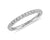 French Pave Diamond Band Made In 14K White Gold