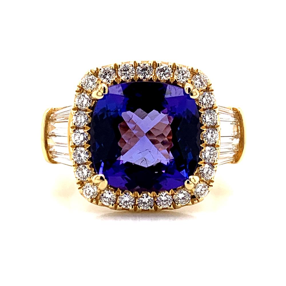 18ky tanzanite ring