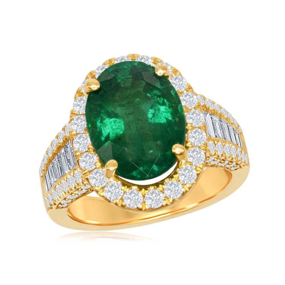 18ky emerald ring