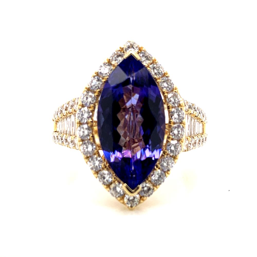 18ky tanzanite ring