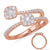 Rose Gold Diamond Fashion Ring