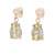 14K Yellow Natural Gold Quartz Earrings