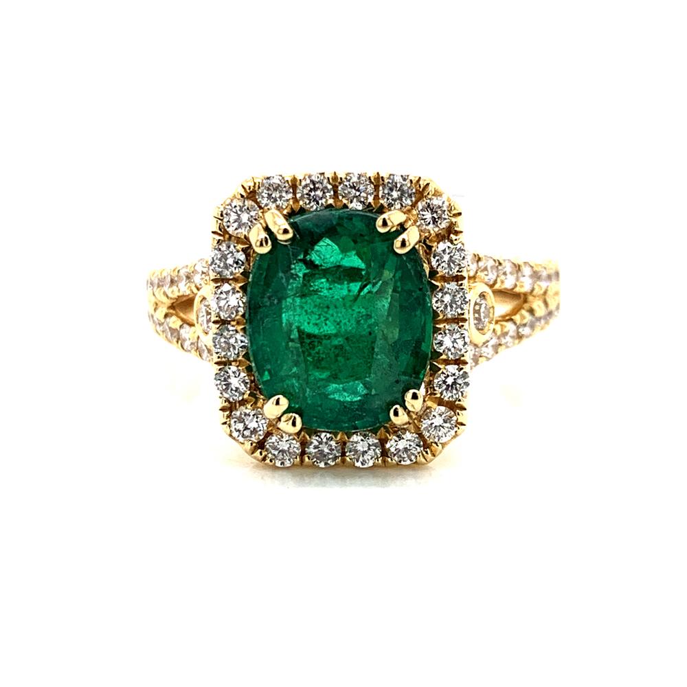 18ky emerald ring