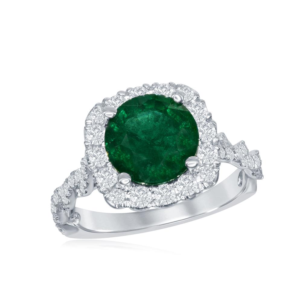 18kw emerald ring