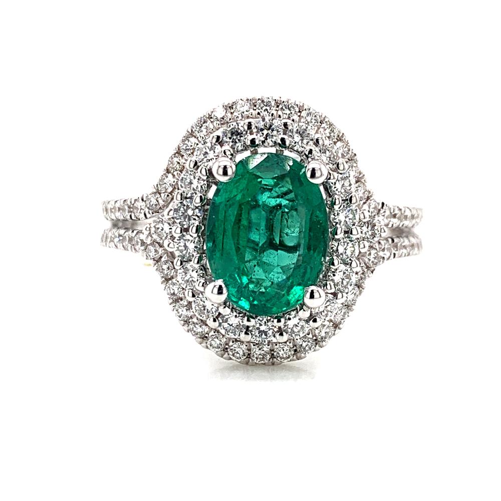 18kw emerald ring