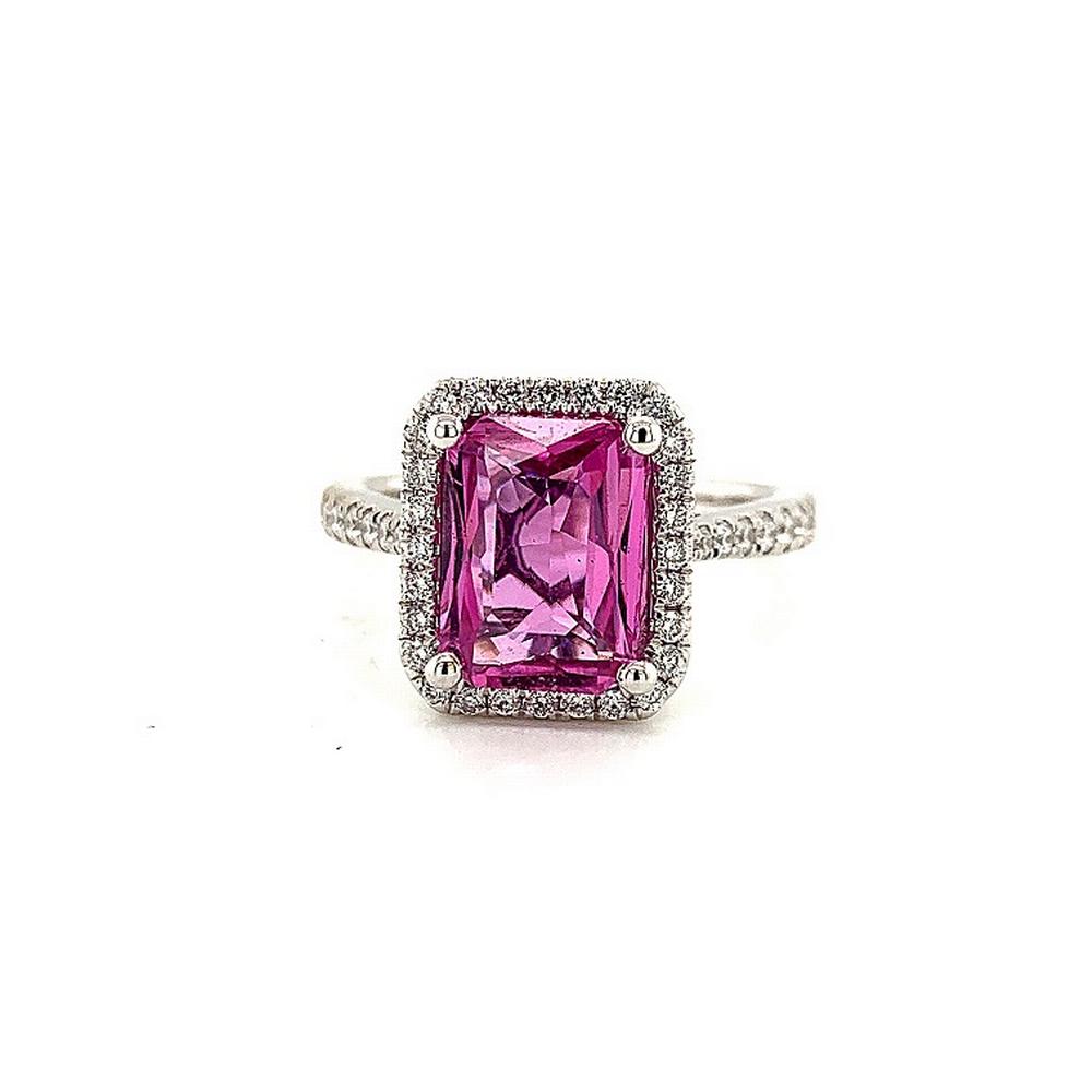 18kw pink sapphire ring