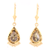 14kt Yellow Gold Natural Gold Quartz and Natural Gold Nuggets Earrings