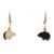 14K Yellow Natural Gold Quartz Earrings