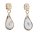 14K Yellow Natural Gold Quartz Earrings