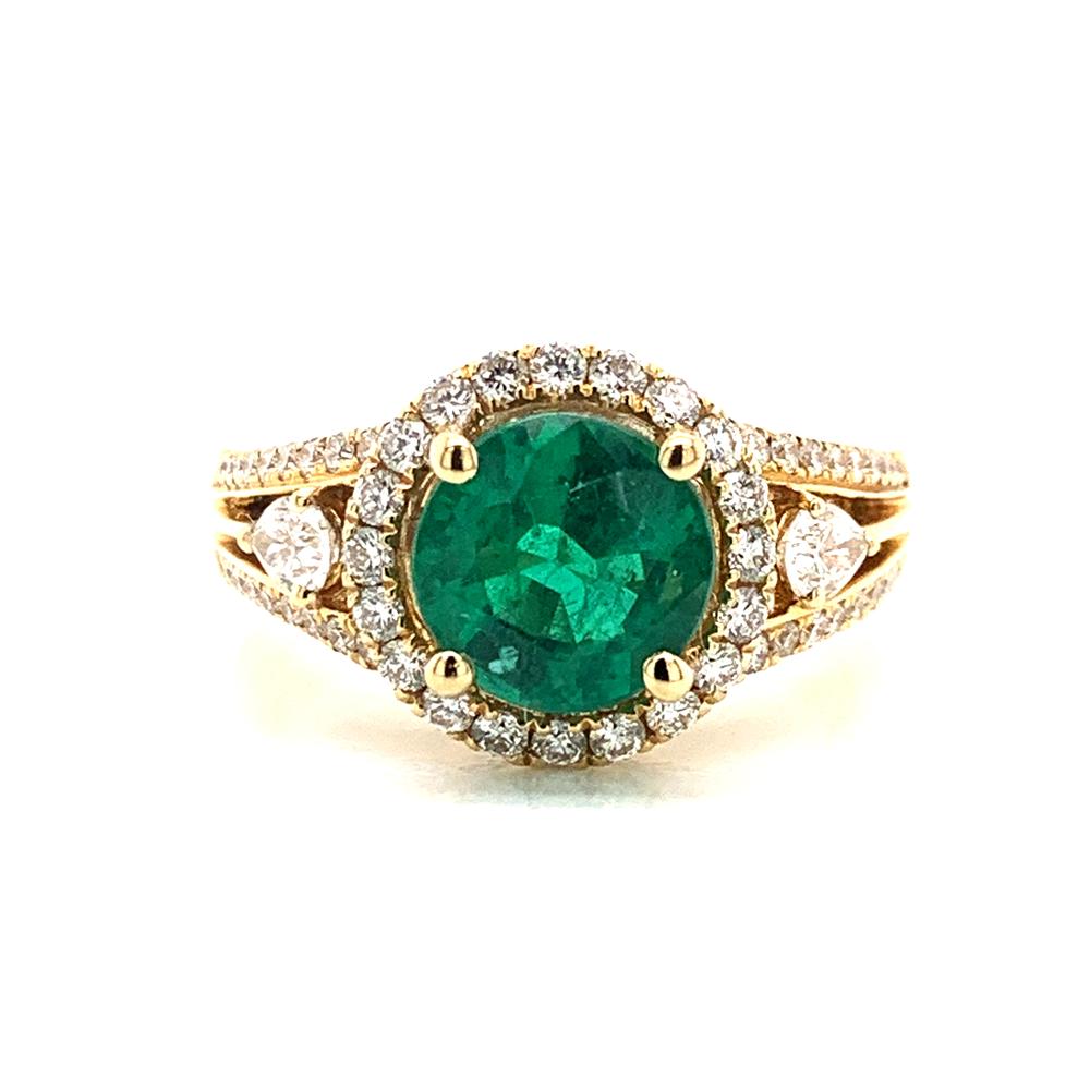 18ky emerald ring