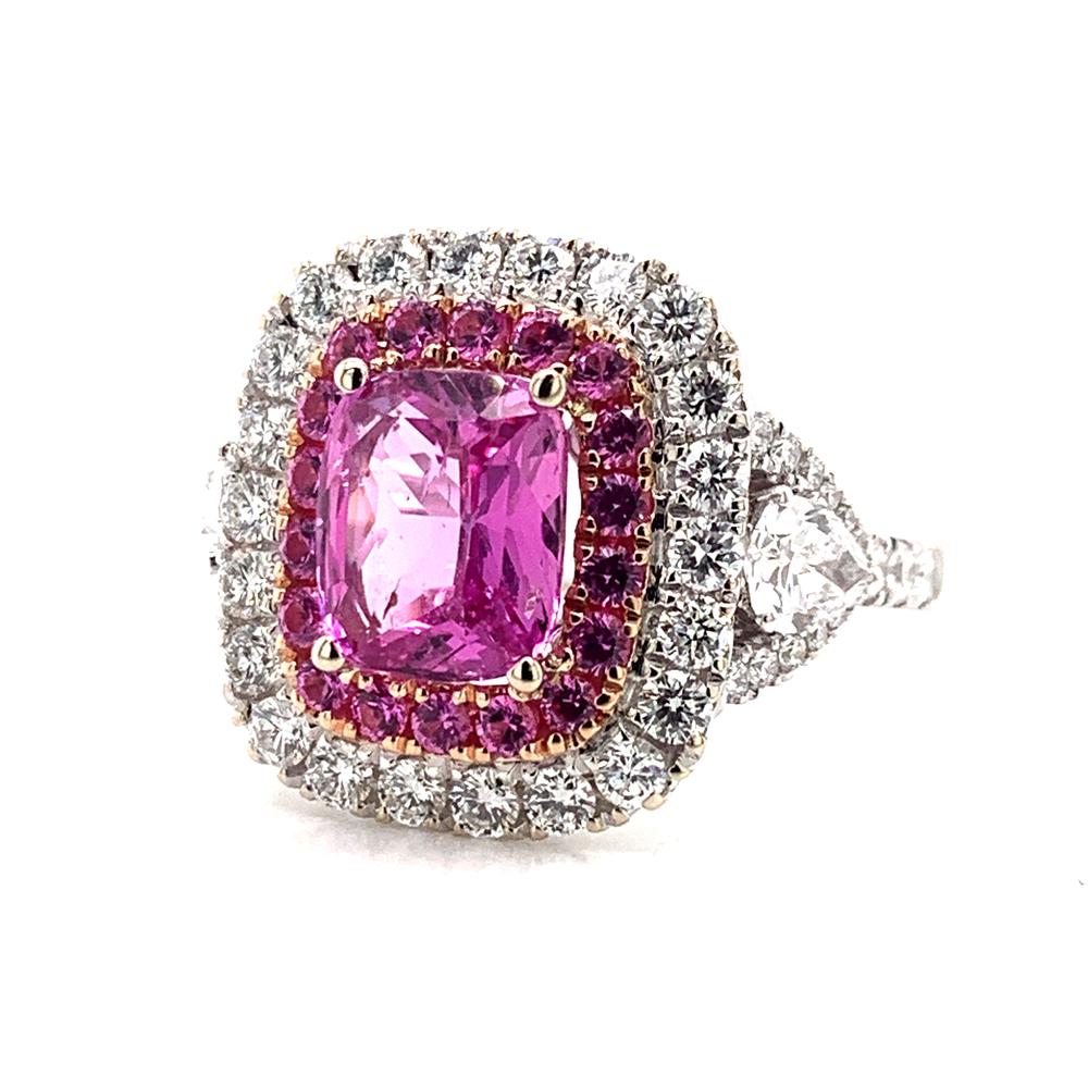 18kw r pink sapphire ring