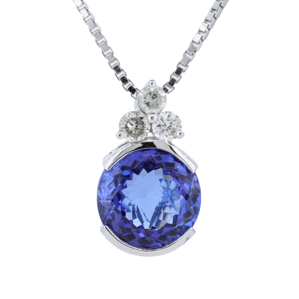 Large hot sale tanzanite pendant