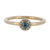 Natural Alexandrite Round Halo Ring In 18Kt Yellow Gold