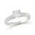 Prong Set Diamond Enagegement Ring made in 14k White gold (Total diamond weight 1 carat)-Round