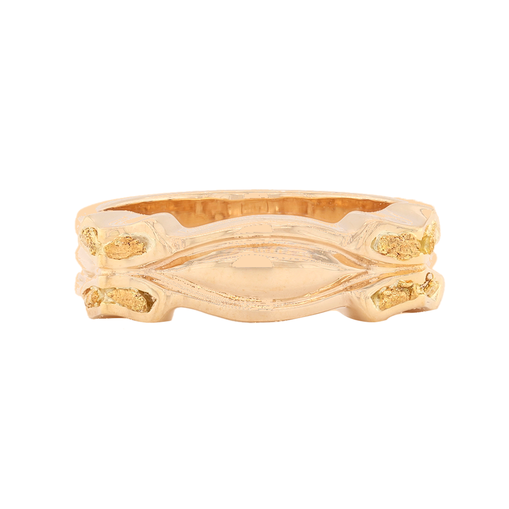 14kt Yellow Gold Natural Nuggets Ring