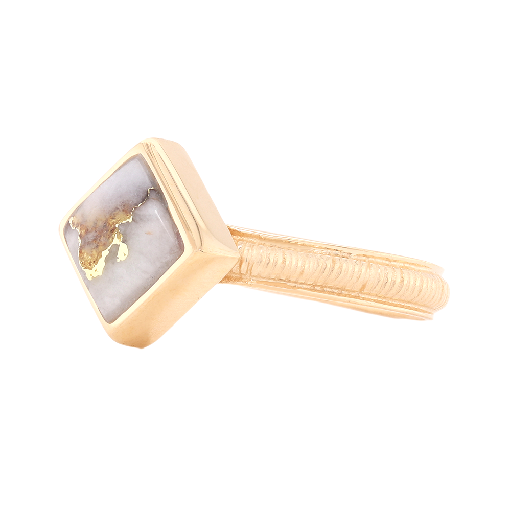 14kt Yellow Gold Natural Gold Quartz Ring