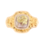 14kt Yellow Gold Natural Gold Quartz And Natural Gold Nuggets Ring