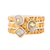 14kt Yellow Gold Natural Gold Quartz And Natural Gold Nuggets Ring