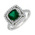 18kw emerald ring