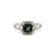 18k ring with a GIA certified unheated green sapphire