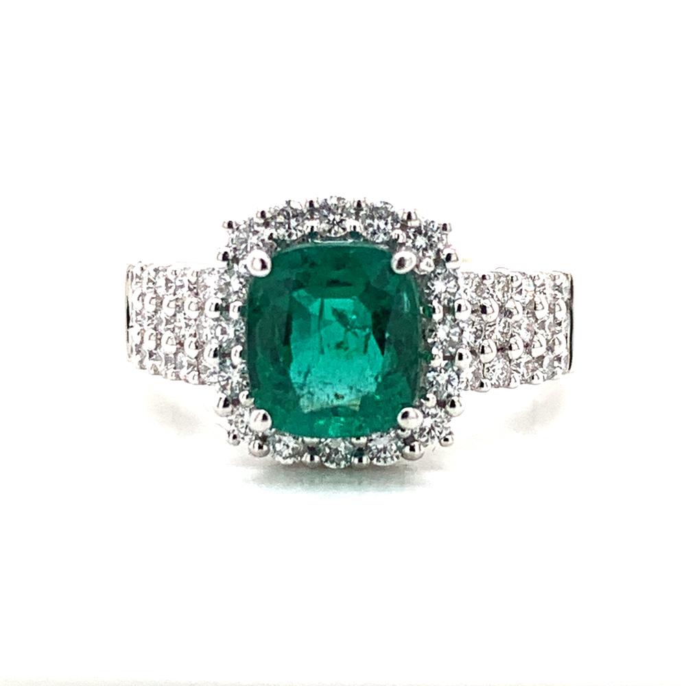 18kw emerald ring