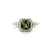 18k ring with a GIA certified unheated green sapphire