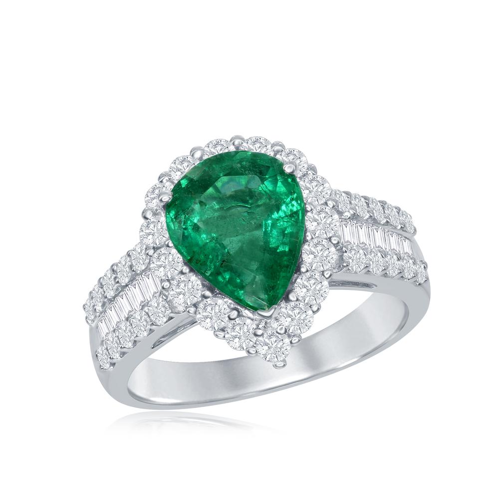 18kw emerald ring