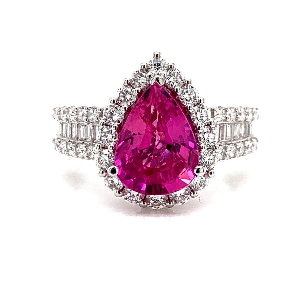 18kw pink sapphire ring