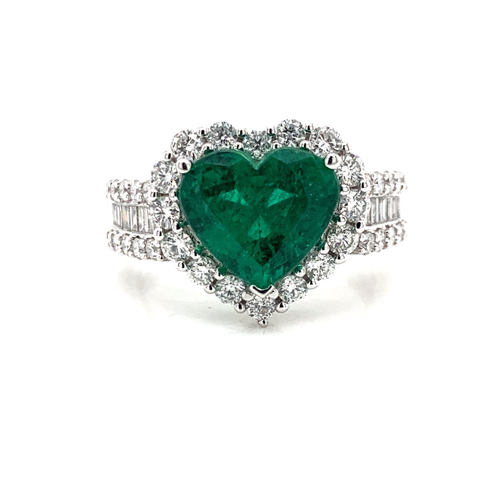 18kw emerald ring