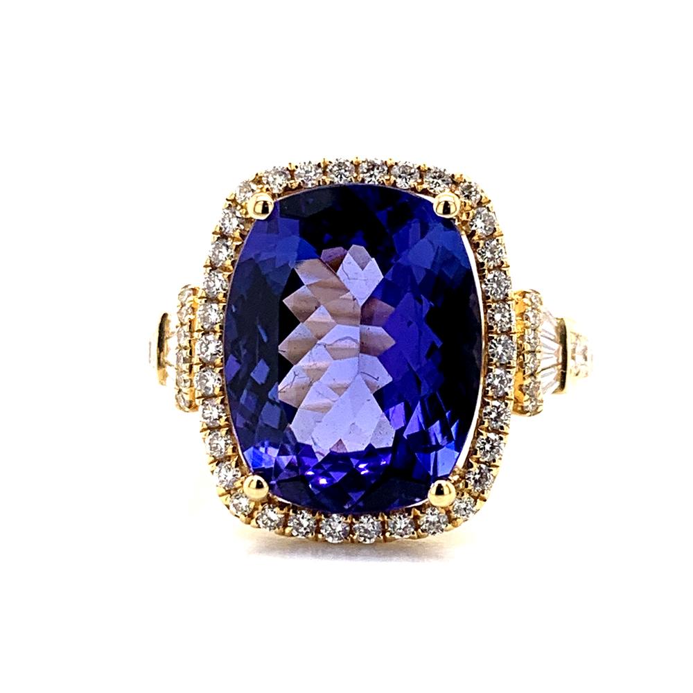 18ky tanzanite ring