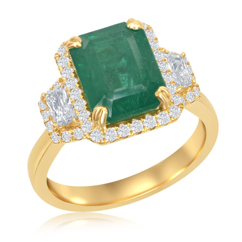 18ky emerald ring