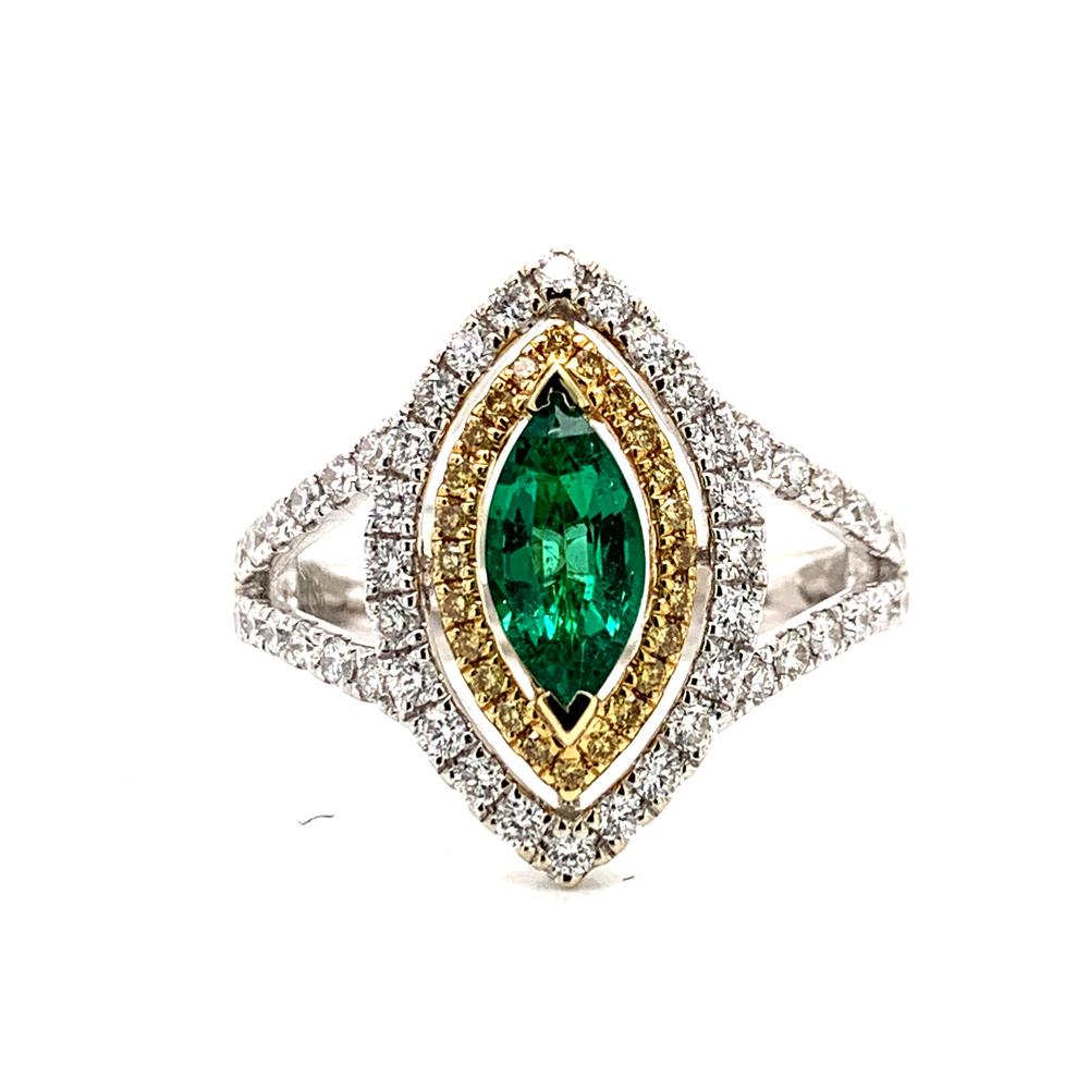 18kw emerald ring