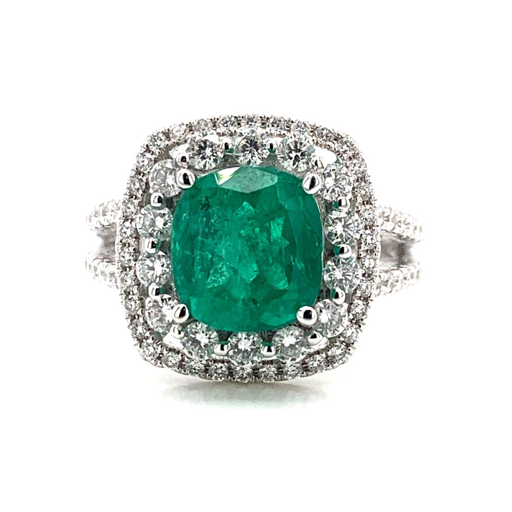 18kw emerald ring