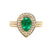 18ky emerald ring