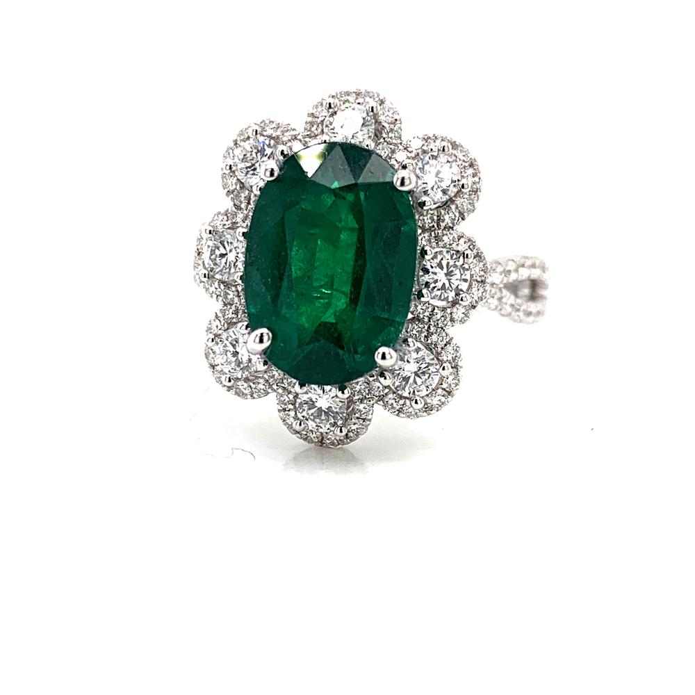 18kw emerald ring