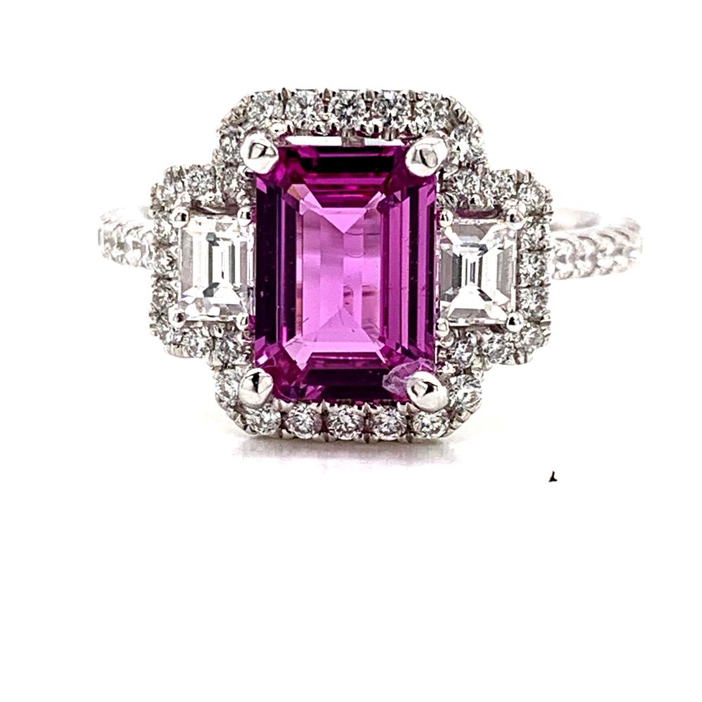 18kw pink sapphire ring